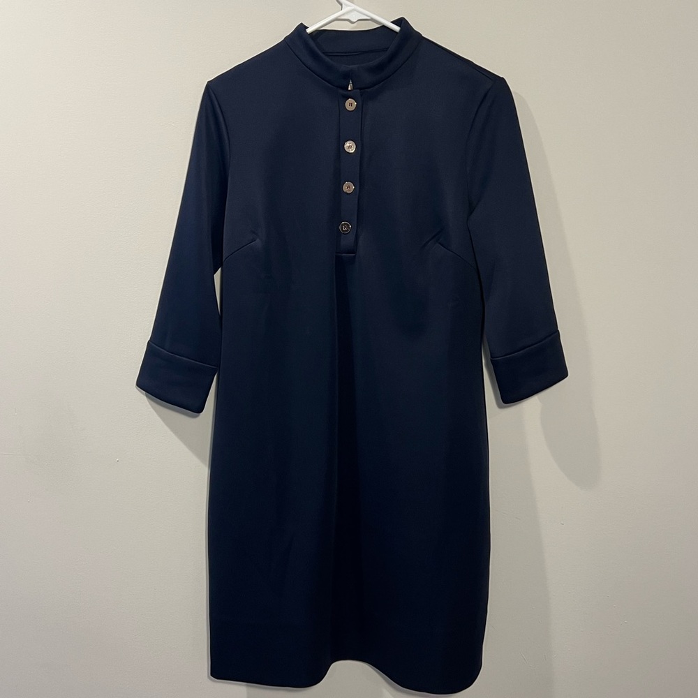 Gretchen Scott Navy Button Dress Size M